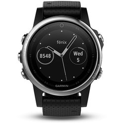 Fenix 5S Silver Optic, Black band GARMIN