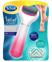 SCHOLL Velvet smooth elektrický pilník na chodidla s diamantovými krystalky, růžový