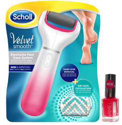 SCHOLL Velvet smooth elektrický pilník na chodidla s diamantovými krystalky, růžový