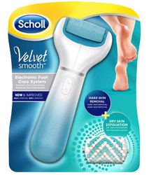 SCHOLL Velvet smooth elektrický pilník na chodidla s mořskými minerály, modrý