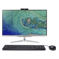 Počítač All In One Acer Aspire C24-860 23,8",1920 x 1080,i3-7130U, 4GB, 1TB, bez mechaniky, HD 620, W10 Home - stříbrný