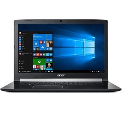 Ntb Acer Aspire 7 (A717-71G-75W6) i7-7700HQ, 8GB, 128+1000GB, 17.3", Full HD, bez mechaniky, nVidia GTX 1060, 6 GB, BT, FPR, CAM, W10 Home - černý