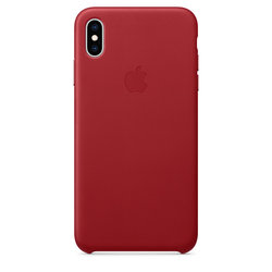 Kryt na mobil Apple Leather Case pro iPhone Xs Max - (PRODUCT)RED - červený