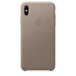 Kryt na mobil Apple Leather Case pro iPhone Xs Max - kouřový
