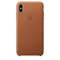 Kryt na mobil Apple Leather Case pro iPhone Xs Max - sedlově hnědý