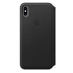 Pouzdro na mobil flipové Apple Leather Folio pro iPhone Xs Max - černé