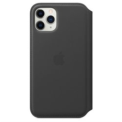 Pouzdro na mobil flipové Apple Leather Folio pro iPhone 11 Pro - černé