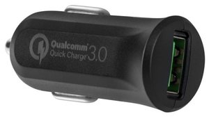 Adaptér do auta Avacom CarMAX, 1x USB (3A), s funkcí rychlonabíjení QC 3.0 - černá
