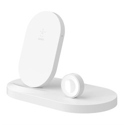 Bezdrátová nabíječka Belkin Boost Up pro iPhone + Apple Watch + USB-A port - bílá