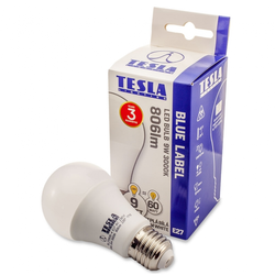 Tesla LED žárovka BULB E27 9W 230V 806lm 3000K Teplá bílá 160° Eco Label