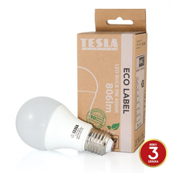 Tesla LED žárovka BULB E27, 9W, 230V, 806lm, 25 000h, 4000K studená bílá, 220°