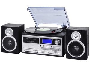 Trevi TT 1070 E/BK Gramofon+radio+BT, černá