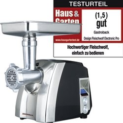 Gastroback 41406-Gastro Profi Mlýnek na maso, regulovaný motor 1000 W,Uložení šn