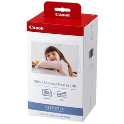 Papír Canon pro termosublimační tiskárny, papír, bílý, CP220, 330, 108 ks, KP108IN, termosublimační