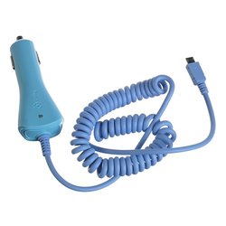 Nabíječka do auta Celly microUSB, 1A - modrá
