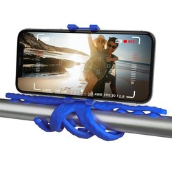Držák na mobil Celly Squiddy s přísavkami pro telefony do 6,2" - modrý