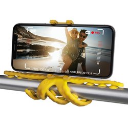 Držák na mobil Celly Squiddy s přísavkami pro telefony do 6,2" - žlutý