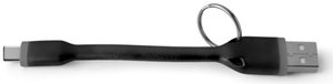 Kabel Celly USB-C, 12cm, přívěšek - černý