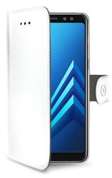 Pouzdro na mobil flipové Celly Wally pro Samsung Galaxy A8 (2018) - bílé