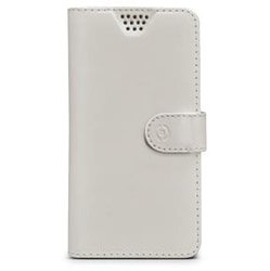Pouzdro na mobil flipové Celly Wally Unica, L, 4" - 4.5" - bílé