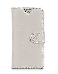 Pouzdro na mobil flipové Celly WALLY Unica, XL, 4.5" - 5" - bílé