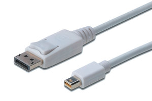 Kabel Digitus MiniDisplayPort / DisplayPort, 2m - bílý
