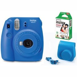 Fotoaparát Fujifilm Instax mini 9 + pouzdro, modrý