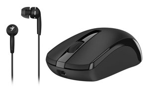 Myš Genius MH-8100 + sluchátka / optická / 3 tlačítka / 1600dpi - černá