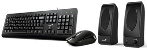 Klávesnice s myší Genius KMS U130 + reproduktory - černá