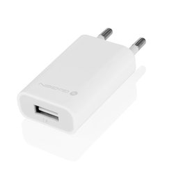 Nabíječka do sítě GoGEN ACH 100, 1x USB, 1A - bílá