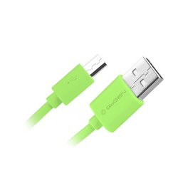 Kabel GoGEN MicroUSB, 0,9m - zelená