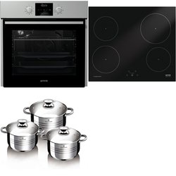Set Gorenje - trouba BO635E11X + varná deska ind. IT 614 SC + sada nádobí BL-3174