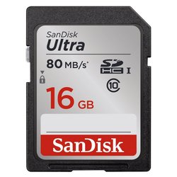 Paměťová karta Sandisk SDHC Ultra 16GB UHS-I U1 (80R/10W)