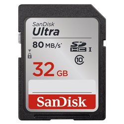 Paměťová karta Sandisk SDHC Ultra 32GB UHS-I U1 (80R/10W)