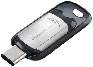 Flash USB Sandisk Ultra 128GB USB-C - černý/stříbrný