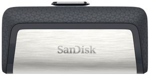 Flash USB Sandisk Ultra Dual 16GB OTG USB-C/USB 3.1 - černý/stříbrný
