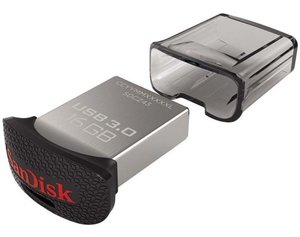 Flash USB Sandisk Cruzer Ultra Fit 16GB USB 3.0 - stříbrný