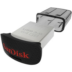 Flash USB Sandisk Cruzer Ultra Fit 64GB USB 3.0 - stříbrný