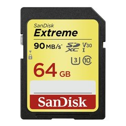 Paměťová karta Sandisk SDXC Extreme 64GB UHS-I U3 (90R/40W)