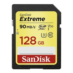 Paměťová karta Sandisk SDXC Extreme 128GB UHS-I U3 (90R/60W)