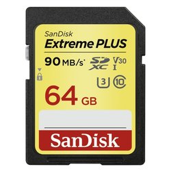 Pami?ová karta Sandisk SDXC Extreme Plus 64GB UHS-I U3 (90R/60W)