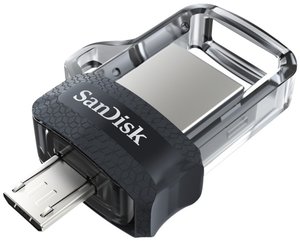 Flash USB Sandisk Ultra Dual m3.0 128GB USB 3.0 - černý