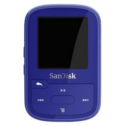 MP3 přehrávač SanDisk Sansa Clip Sport Plus 16GB, Bluetooth, modrá