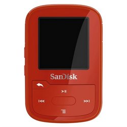 MP3 přehrávač SanDisk Sansa Clip Sport Plus 16GB, Bluetooth, červená