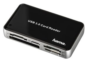 Hama multi čtečka karet USB 3.0 All in One, černá/ stříbrná