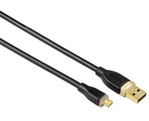 Kabel Hama MicroUSB, 0,75m - černý