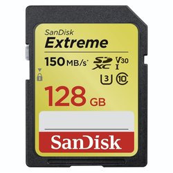 Paměťová karta Sandisk SDXC Extreme 128GB UHS-I U3 V30 (150R/70W)