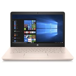 Ntb HP Pavilion 14-bk011nc Pentium 4415U, 4GB, 128GB, 14", HD, bez mechaniky, Intel HD 610, BT, CAM, W10 - stříbrný/růžový