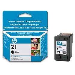 Inkoustová náplň HP No. 21, 150 stran originální - černá