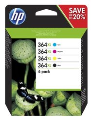 Inkoustová náplň HP 364XL Combo pack 4x 550 str. - černá, žlutá, azurová, purpurová